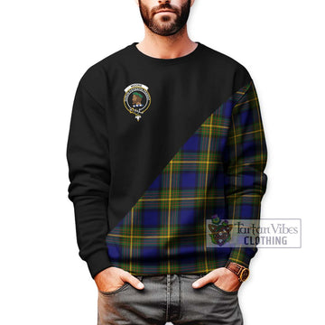 Moore Tartan Sweatshirt with Family Crest and Military Logo Style