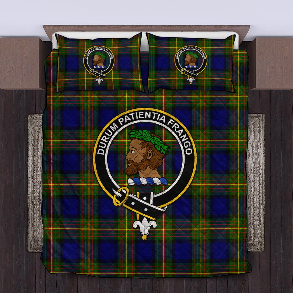 Moore Tartan Quilt Bed Set with Family Crest