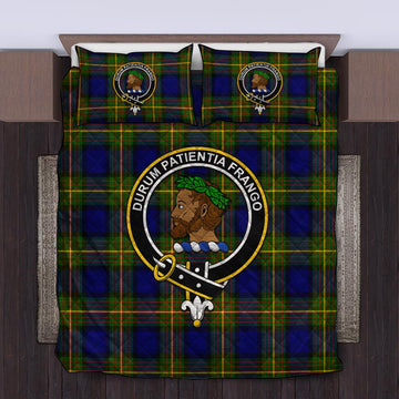 Moore Tartan Quilt Bed Set with Family Crest