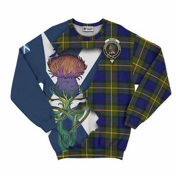 Moore Tartan Family Crest Sweatshirt Scottish Thistle Celtic Inspired Unisex - Tartan Vibes Clothing