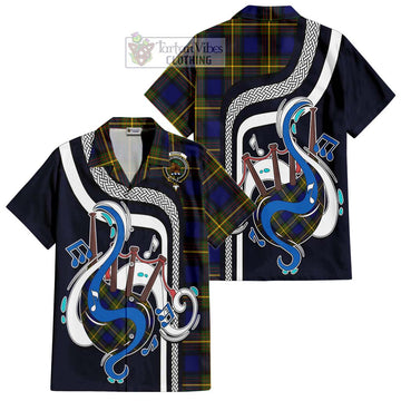 Moore Tartan Short Sleeve Button Shirt with Epic Bagpipe Style