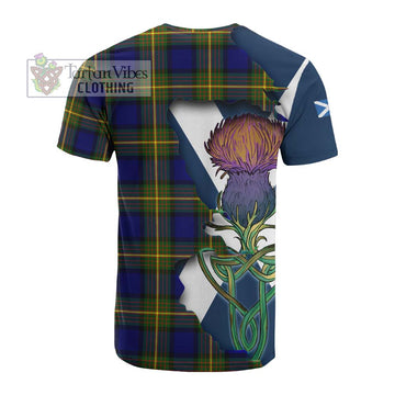 Moore Tartan Family Crest Cotton T-shirt Scottish Thistle Celtic Inspired - Tartan Vibes Clothing