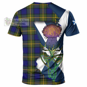 Moore Tartan Family Crest T-Shirt Scottish Thistle Celtic Inspired - Tartan Vibes Clothing