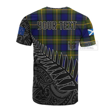 Moore Crest Tartan Cotton T-shirt with New Zealand Silver Fern Half Style