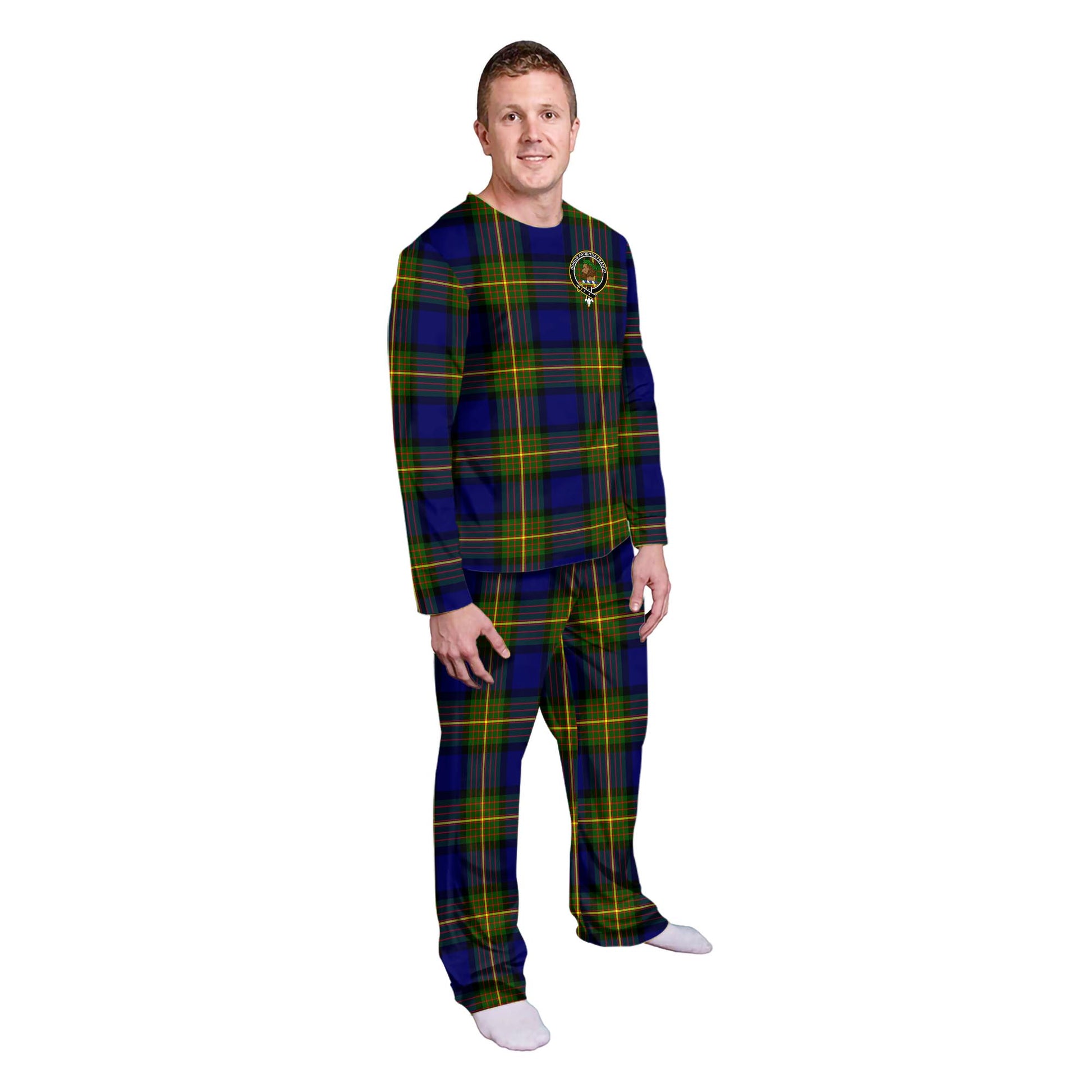 Moore Tartan Pajamas Family Set with Family Crest - Tartanvibesclothing