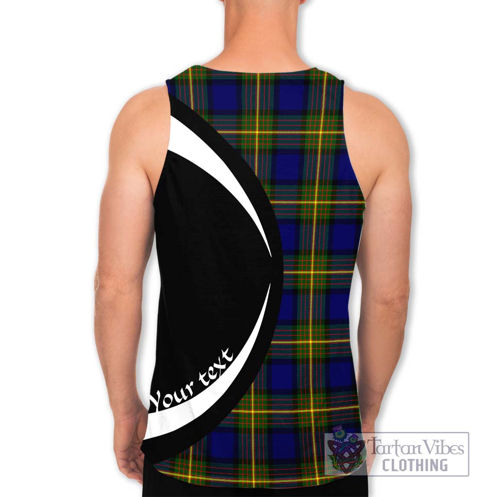 Moore Tartan Men's Tank Top with Family Crest Circle Style - Tartan Vibes Clothing