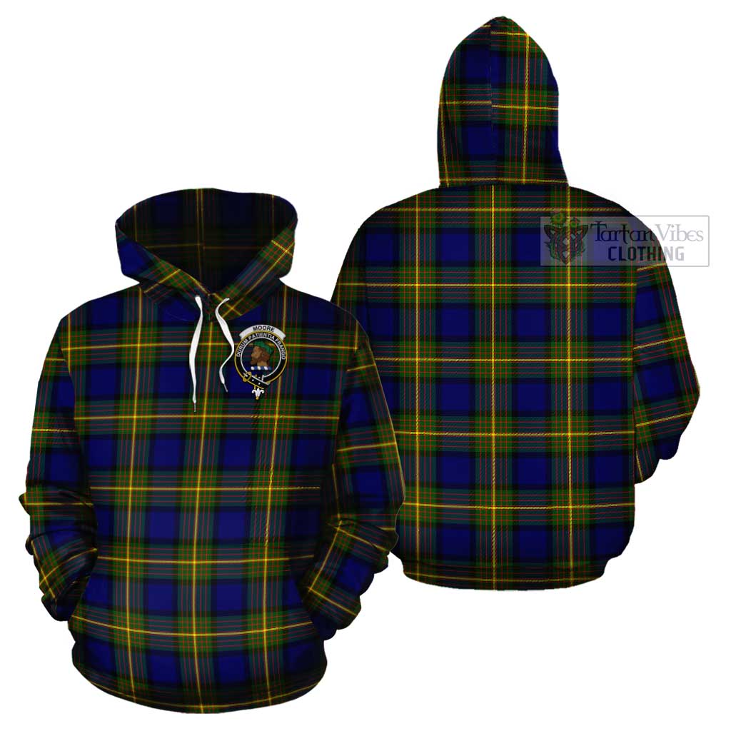 Tartan Vibes Clothing Moore Tartan Cotton Hoodie with Family Crest