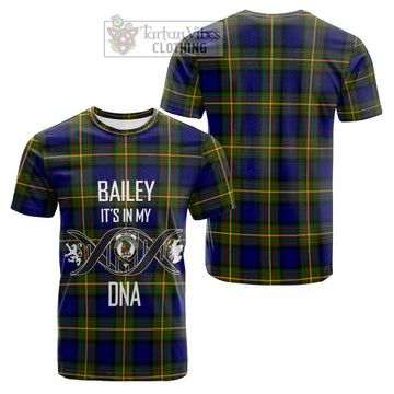 Moore Tartan Cotton T-shirt with Family Crest DNA In Me Style