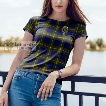 Moore Tartan Cotton T-Shirt with Family Crest