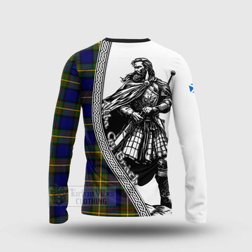 Moore Tartan Clan Crest Long Sleeve T-Shirt with Highlander Warrior Celtic Style