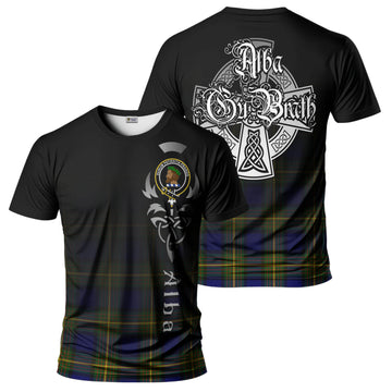 Moore Tartan T-Shirt Featuring Alba Gu Brath Family Crest Celtic Inspired