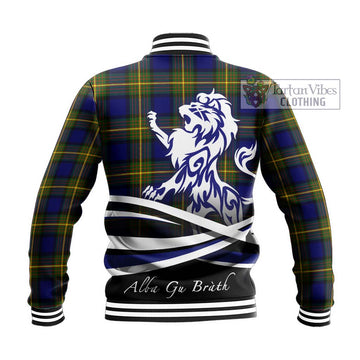 Moore Tartan Baseball Jacket with Alba Gu Brath Regal Lion Emblem