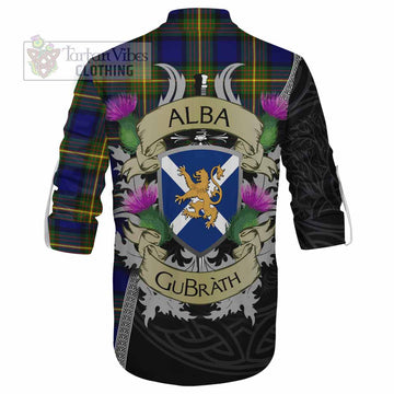 Moore Tartan Family Crest Ghillie Kilt Shirt Lion Rampant Royal Thistle Shield Celtic Inspired - Tartan Vibes Clothing