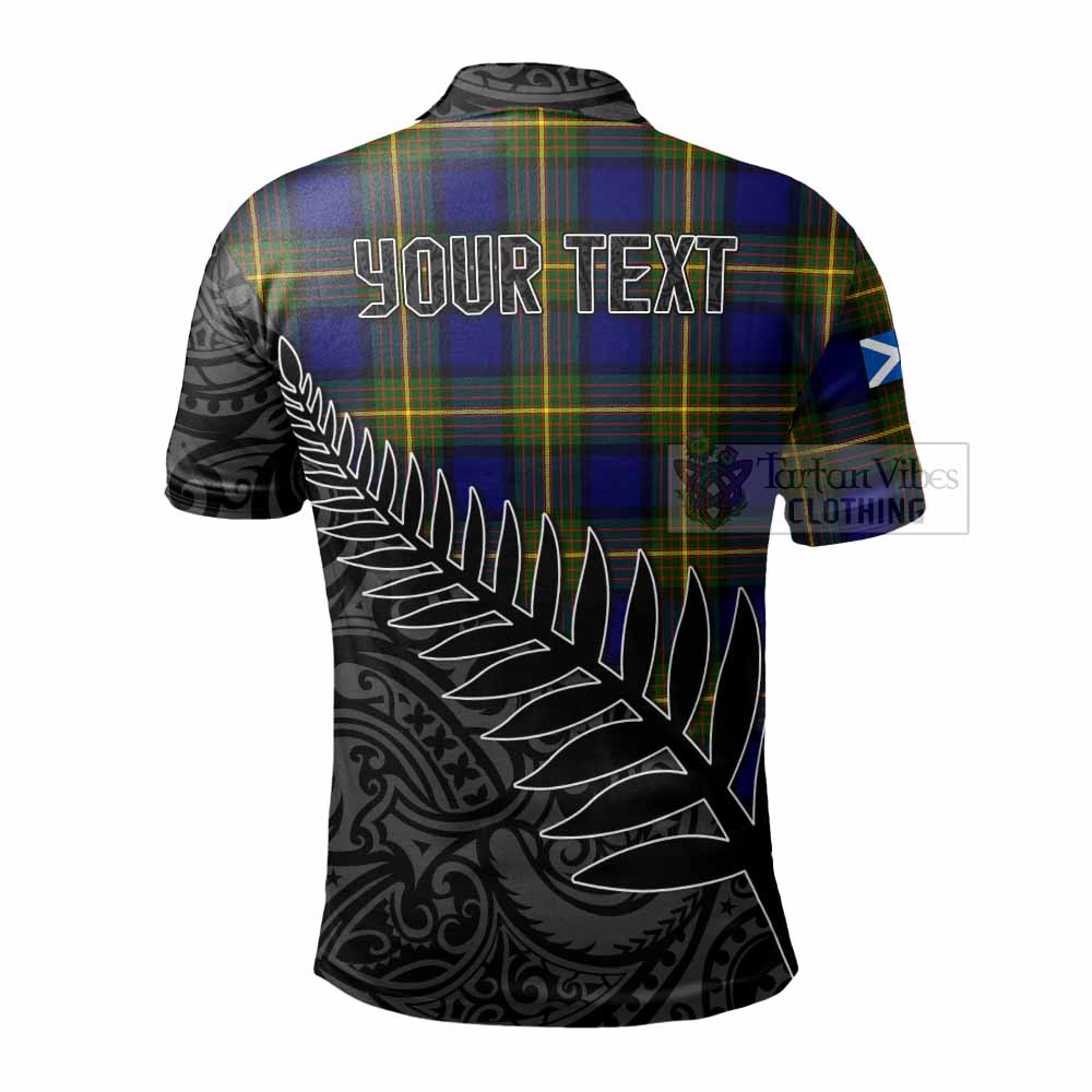 Tartan Vibes Clothing Moore Crest Tartan Polo Shirt with New Zealand Silver Fern Half Style