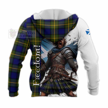 Moore Crest Tartan Knitted Hoodie Inspired by the Freedom of Scottish Warrior