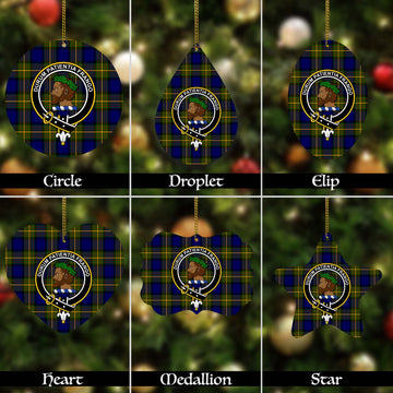 Moore Tartan Christmas Ornaments with Family Crest