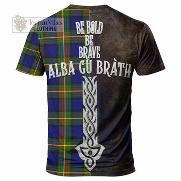 Moore Tartan Family Crest T-Shirt Alba Gu Brath Be Brave Lion Ancient Style - Tartan Vibes Clothing