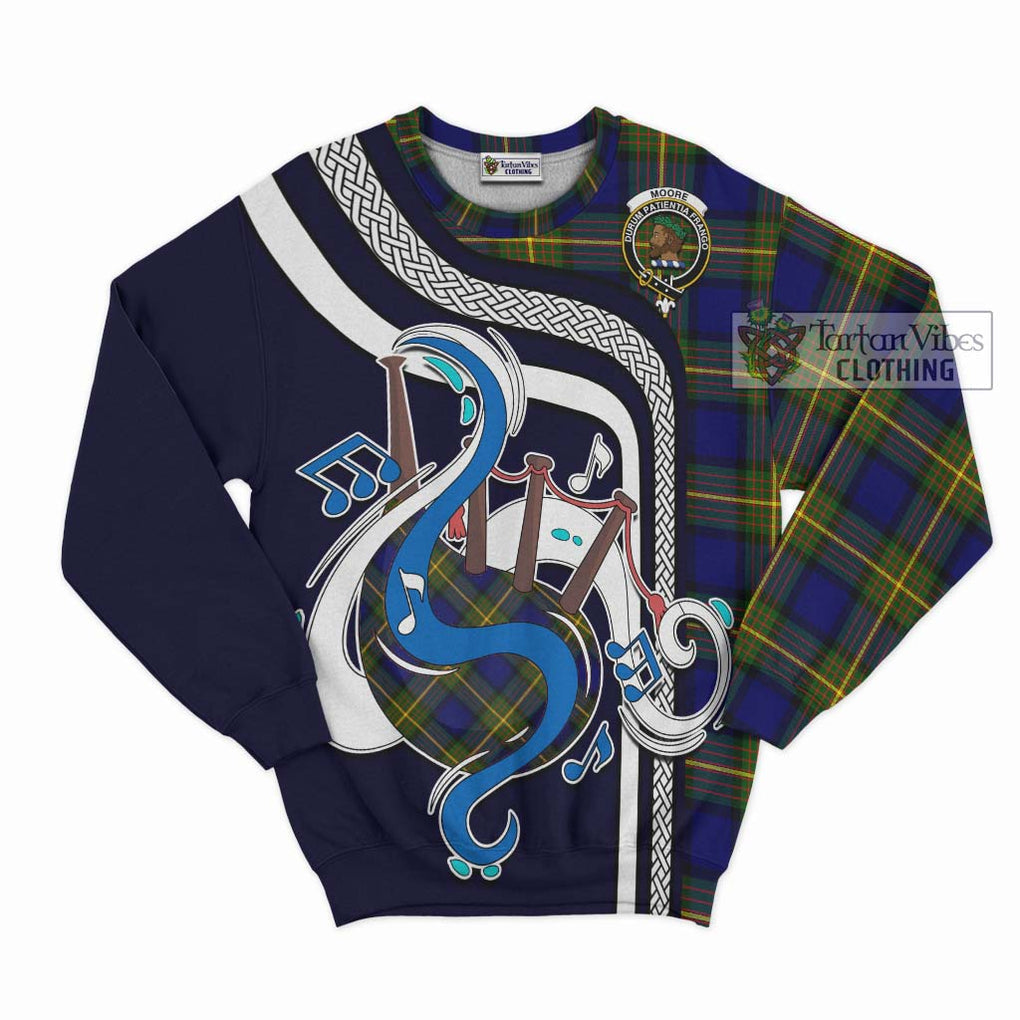 Tartan Vibes Clothing Moore Tartan Sweatshirt with Epic Bagpipe Style