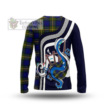 Moore Tartan Long Sleeve T-Shirt with Epic Bagpipe Style