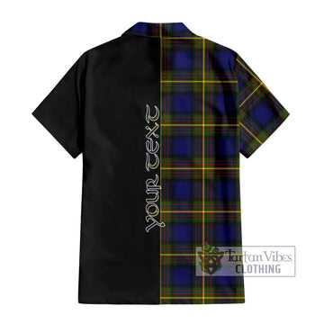 Moore Tartan Short Sleeve Button Shirt with Family Crest and Half Of Me Style