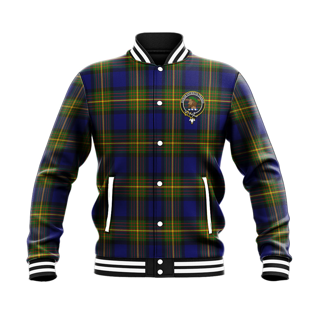 Moore Tartan Baseball Jacket with Family Crest - Tartan Vibes Clothing