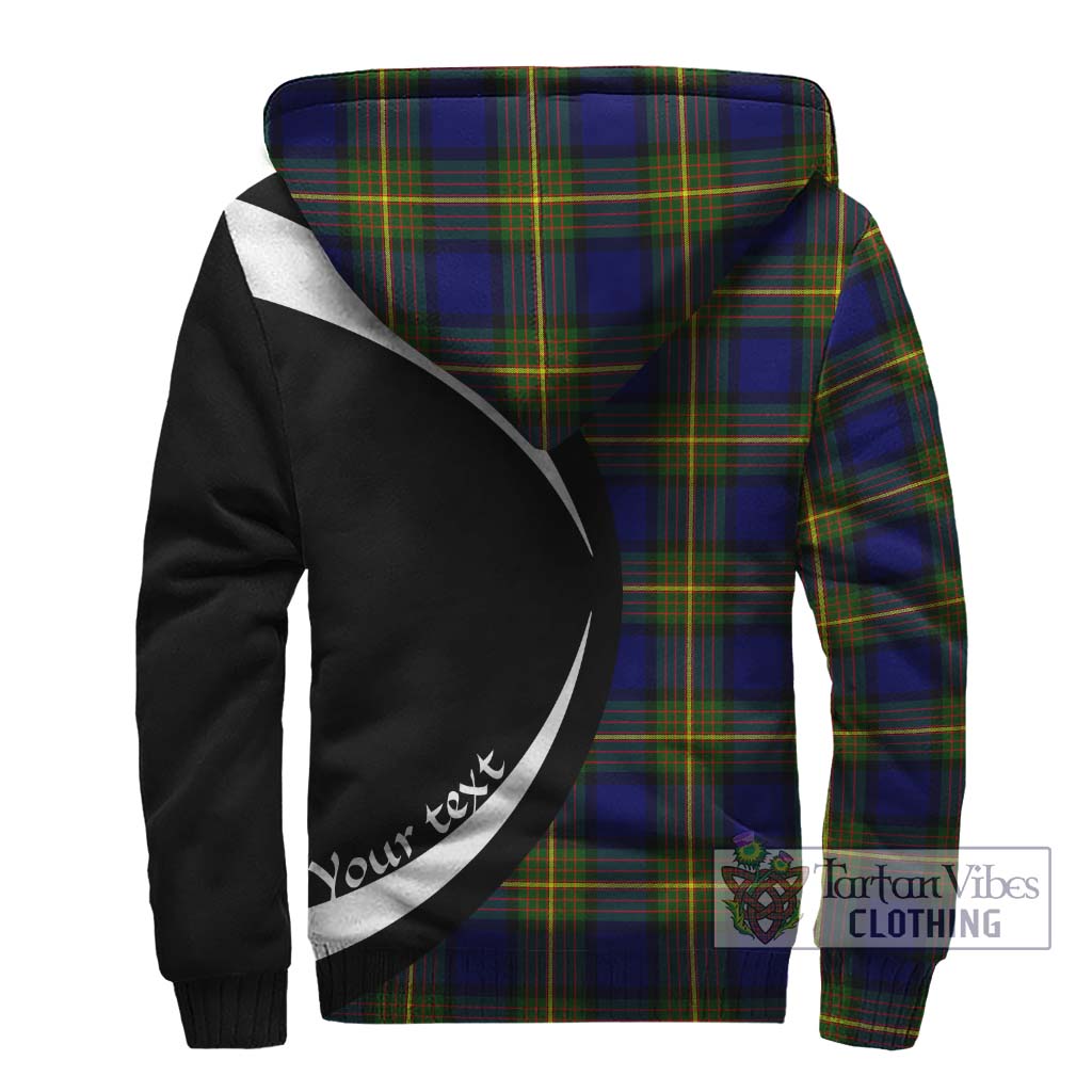 Moore Tartan Sherpa Hoodie with Family Crest Circle Style - Tartan Vibes Clothing