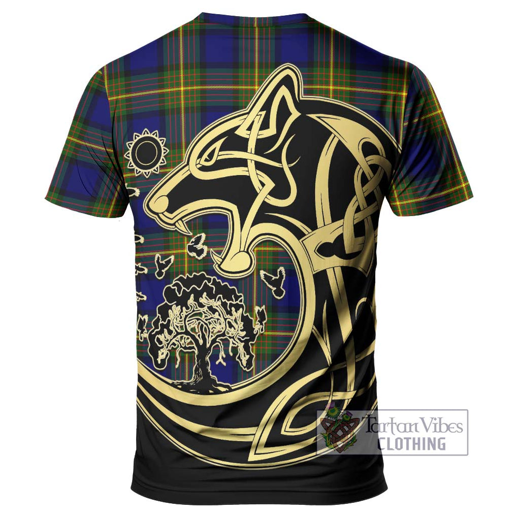 Moore Tartan T-Shirt with Family Crest Celtic Wolf Style - Tartan Vibes Clothing