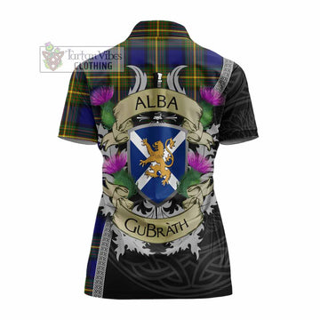 Moore Tartan Family Crest Women's Polo Shirt Lion Rampant Royal Thistle Shield Celtic Inspired - Tartan Vibes Clothing