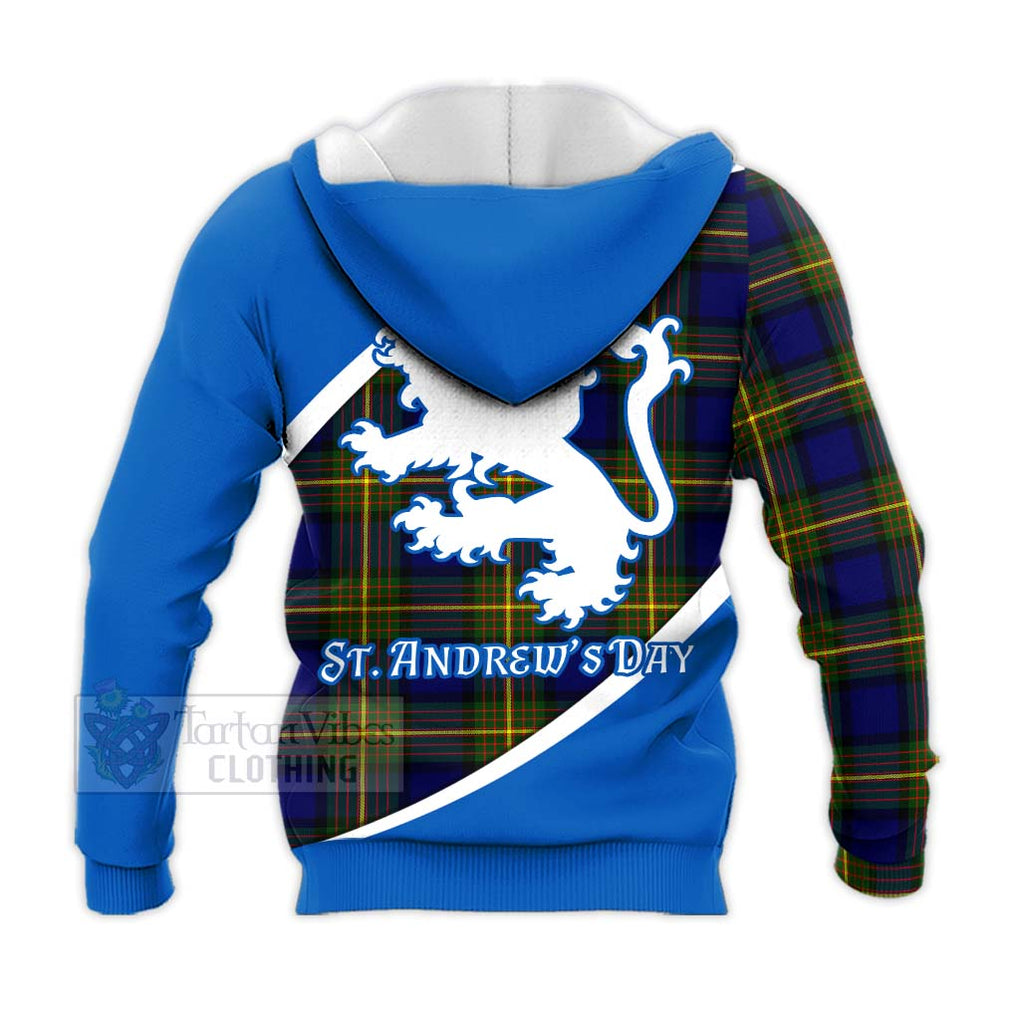 Tartan Vibes Clothing Moore Family Crest Tartan Knitted Hoodie Celebrate Saint Andrew's Day in Style