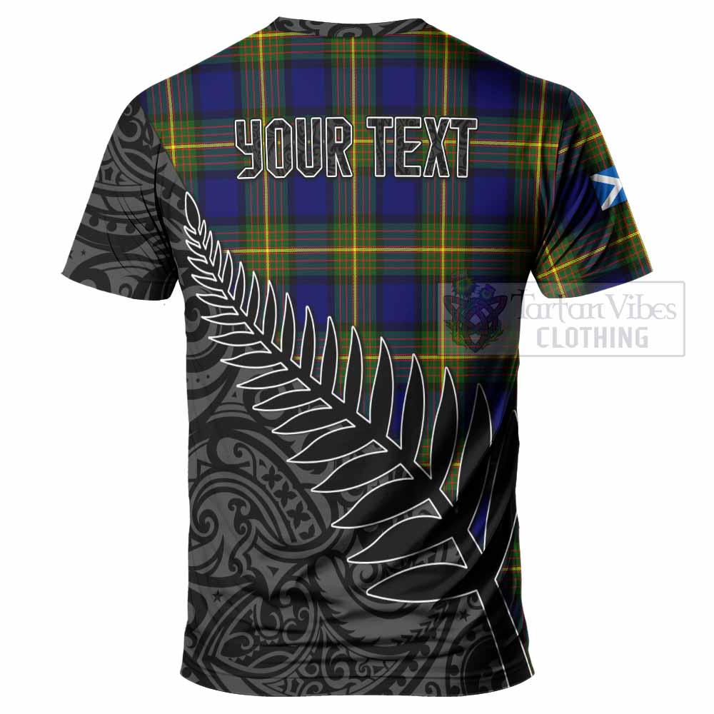 Tartan Vibes Clothing Moore Crest Tartan T-Shirt with New Zealand Silver Fern Half Style