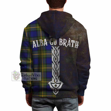 Moore Tartan Family Crest Hoodie Alba Gu Brath Be Brave Lion Ancient Style - Tartan Vibes Clothing