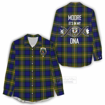 Moore Tartan Women's Casual Shirt with Family Crest DNA In Me Style