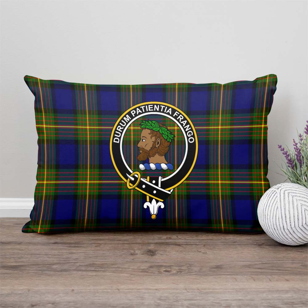 Moore Tartan Pillow Cover with Family Crest Rectangle Pillow Cover - Tartanvibesclothing