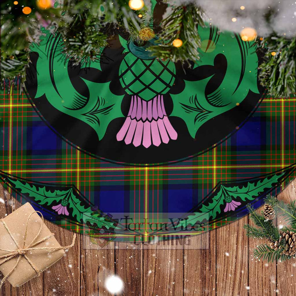 Tartan Vibes Clothing Moore Tartan Christmas Tree Skirt Scottish Thistle Style