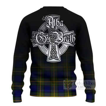 Moore Tartan Knitted Sweater Featuring Alba Gu Brath Family Crest Celtic Inspired