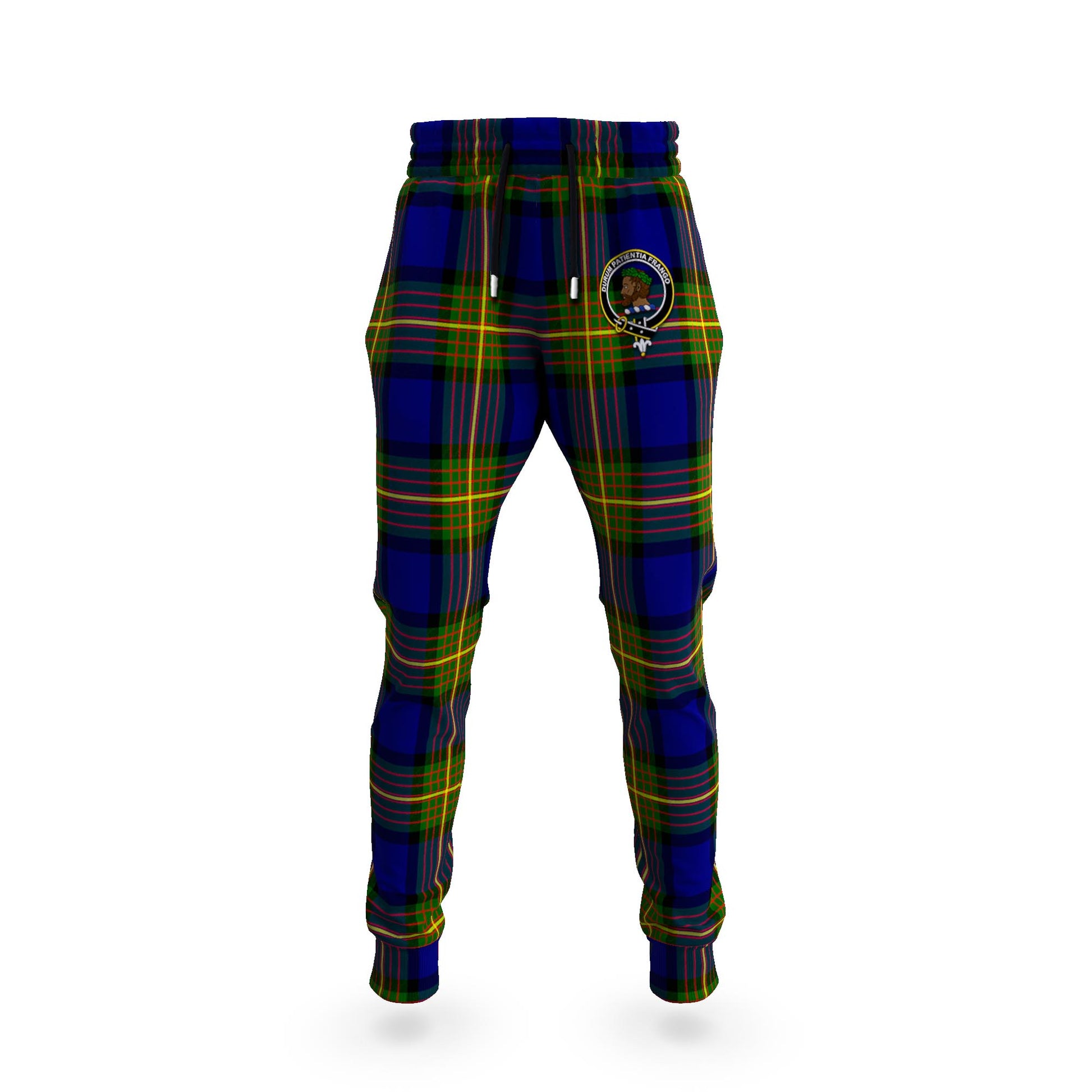 Moore Tartan Joggers Pants with Family Crest - Tartanvibesclothing