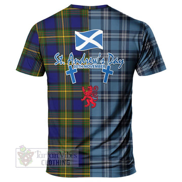 Moore Tartan T-Shirt Happy St. Andrew's Day Half Tartan Style