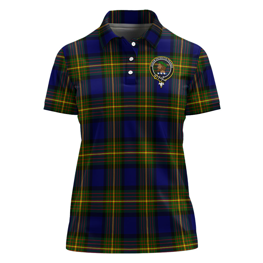 Moore Tartan Polo Shirt with Family Crest For Women - Tartan Vibes Clothing