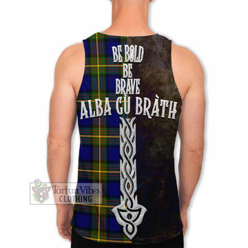 Moore Tartan Family Crest Men's Tank Top Alba Gu Brath Be Brave Lion Ancient Style - Tartan Vibes Clothing