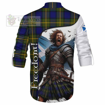 Moore Crest Tartan Ghillie Kilt Shirt Inspired by the Freedom of Scottish Warrior