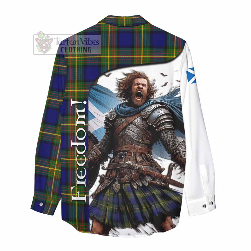 Tartan Vibes Clothing Moore Crest Tartan Women's Casual Shirt Inspired by the Freedom of Scottish Warrior