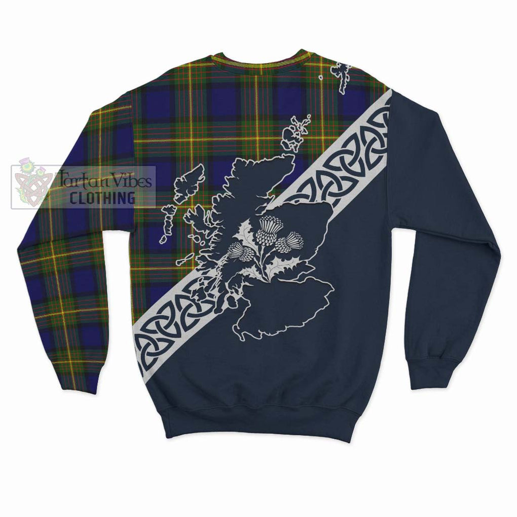 Tartan Vibes Clothing Moore Tartan Sweatshirt Featuring Thistle and Scotland Map