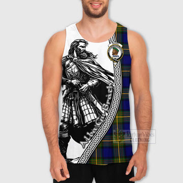 Moore Tartan Clan Crest Men's Tank Top with Highlander Warrior Celtic Style