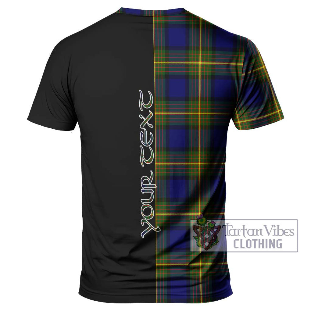 Moore Tartan T-Shirt with Family Crest and Half Of Me Style - Tartanvibesclothing Shop