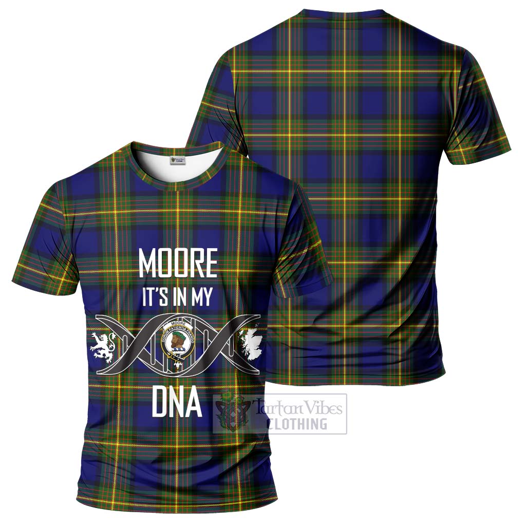 Tartan Vibes Clothing Moore Tartan T-Shirt with Family Crest DNA In Me Style