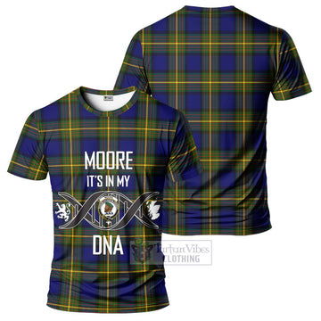 Moore Tartan T-Shirt with Family Crest DNA In Me Style