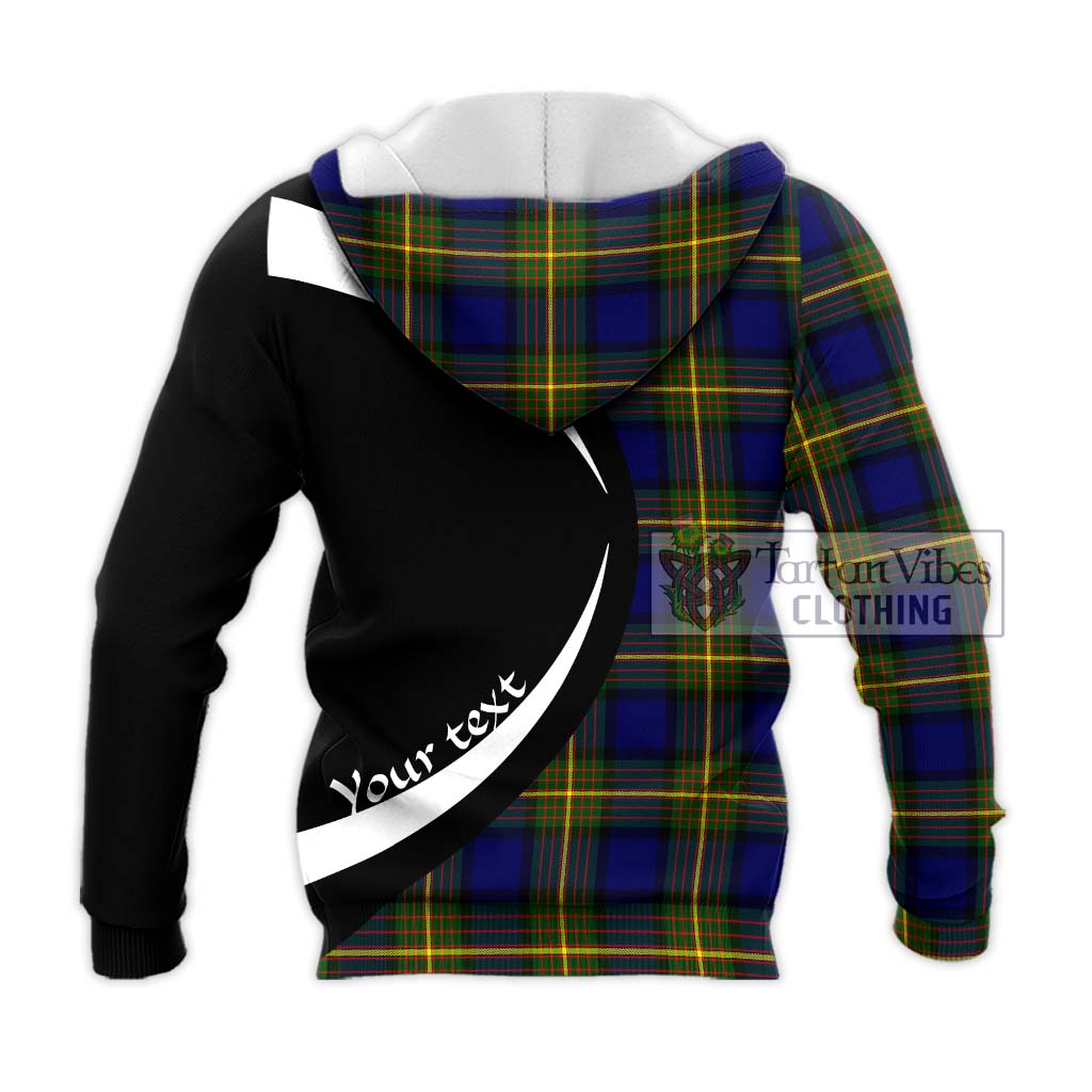 Tartan Vibes Clothing Moore Tartan Knitted Hoodie with Family Crest Circle Style