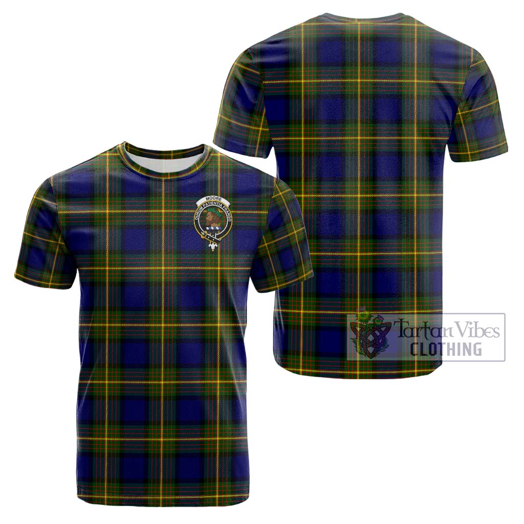 Tartan Vibes Clothing Moore Tartan Cotton T-Shirt with Family Crest