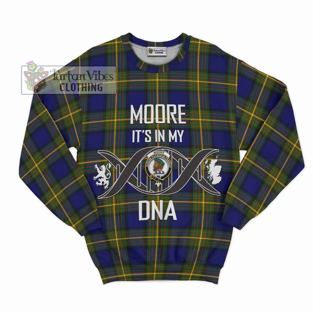 Tartan Vibes Clothing Moore Tartan Sweatshirt with Family Crest DNA In Me Style