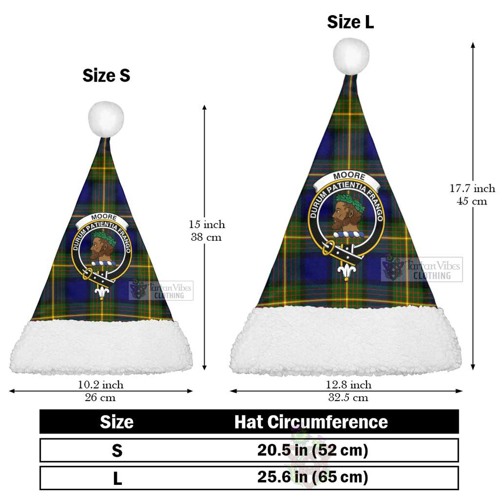 Tartan Vibes Clothing Moore Tartan Christmas Santa Hats with Family Crest